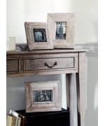 Wooden Three Antiqued Frames Limewashed